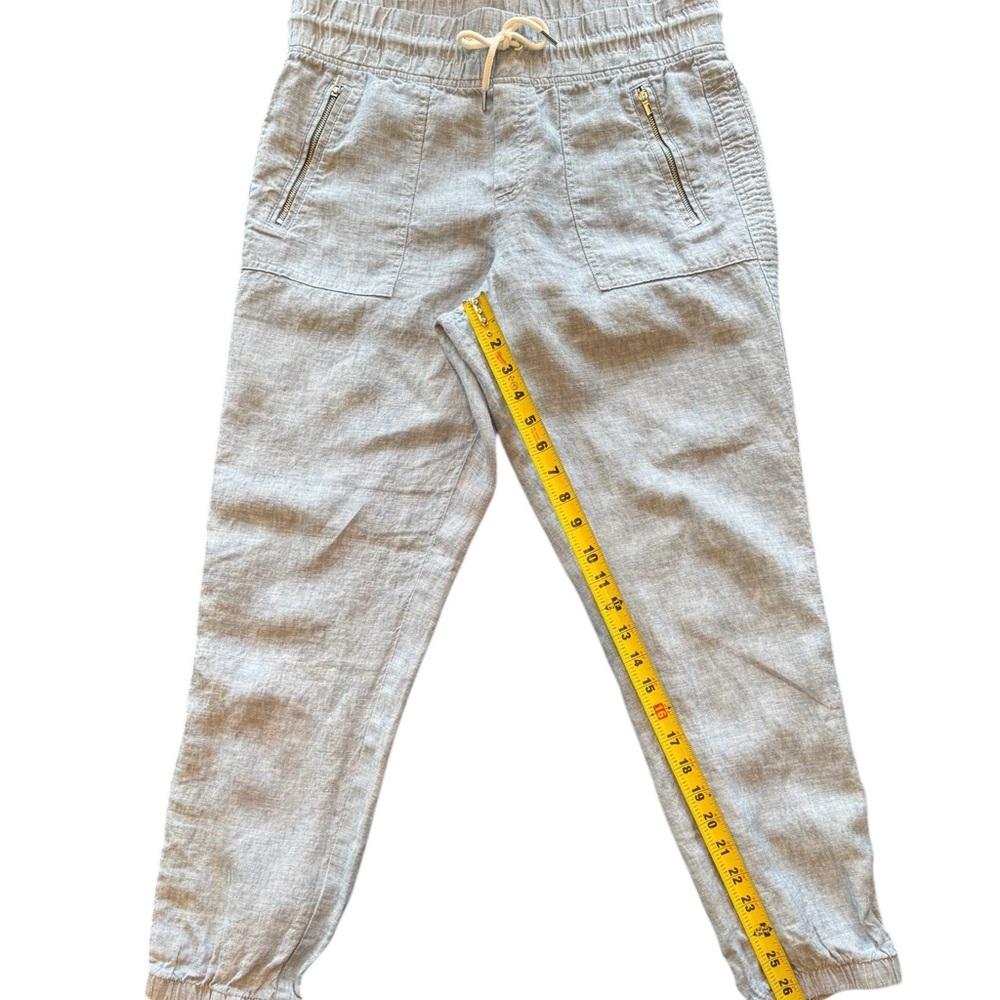 Athleta Cabo Tide Linen Jogger Pants Women’s Size 8 Blue - Picture 8 of 10